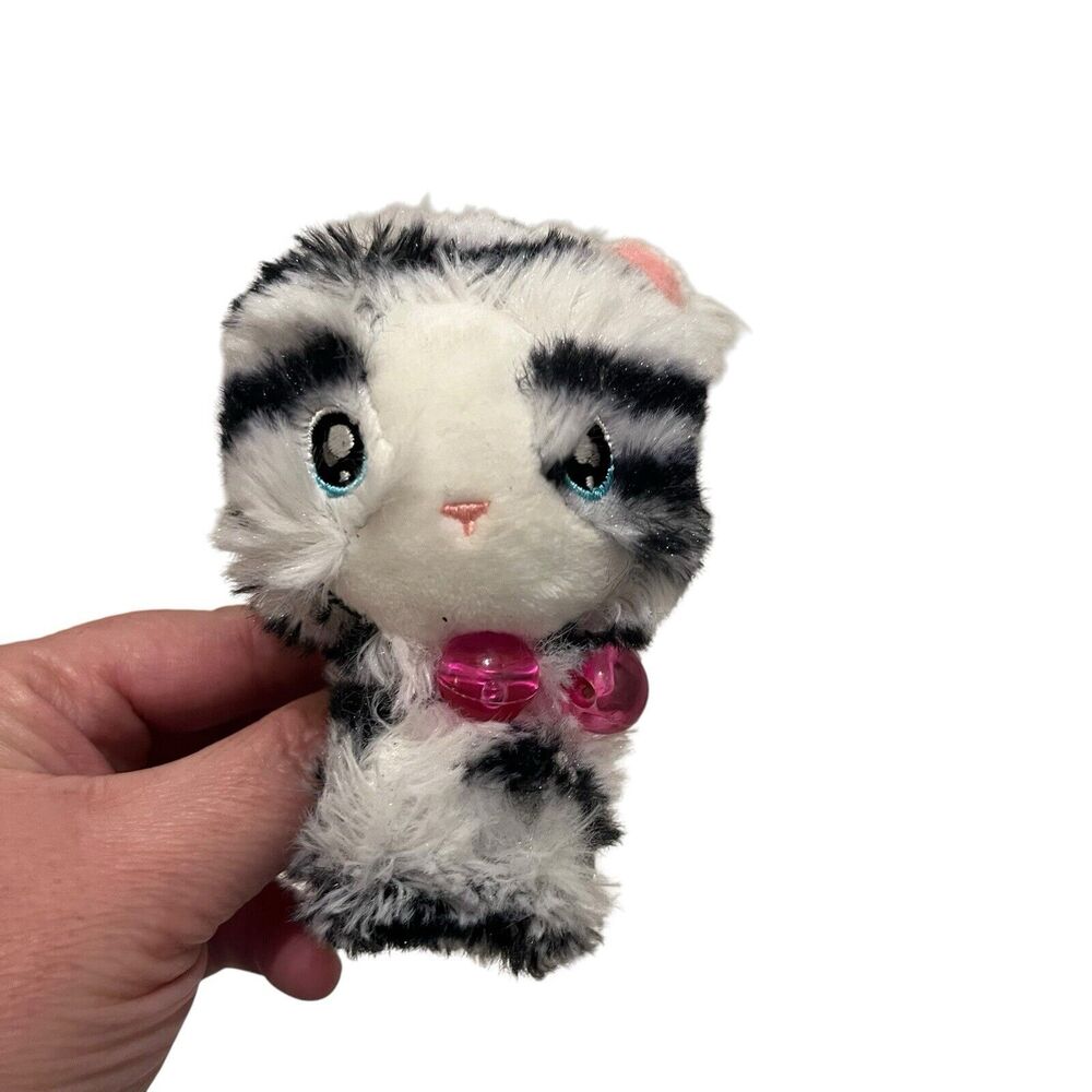 Bullsitoy Black White Striped Cat Zebra Plush Hugger Wrist Bracelet Plush Toy
